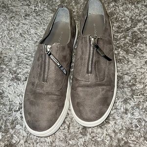 Madden girl grey zip up shoes